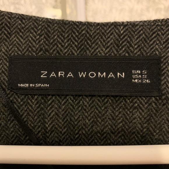 Zara Herringbone Blazer, without a lapel - Picture 3 of 12